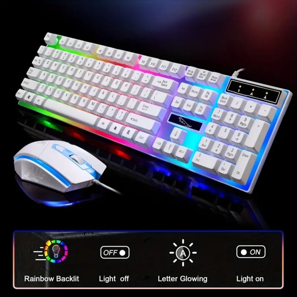 Keyboard Mouse Set Rainbow