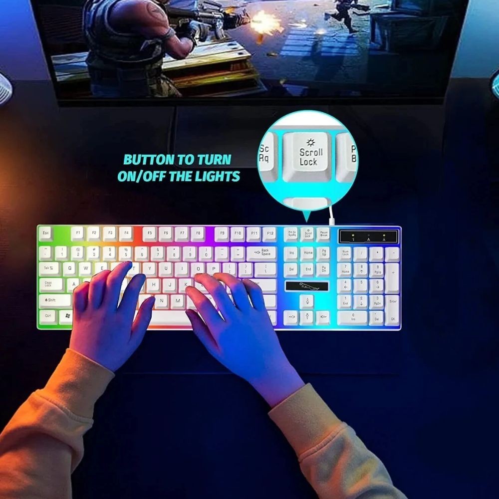 Keyboard Mouse Set Rainbow